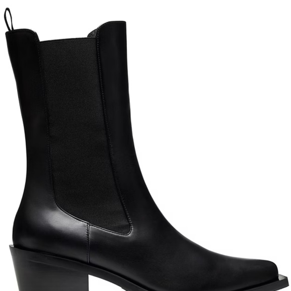Stuart Weitzman Miley Western Inspired Boot - Black 7.5 - Picture 4 of 16